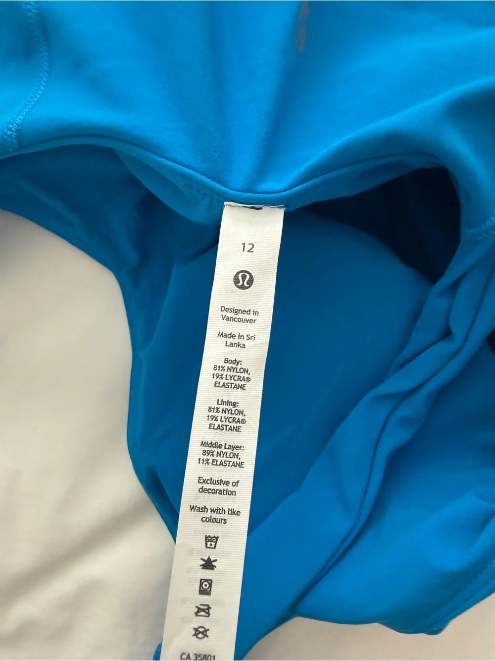 lululemon athletica Bright Blue V-Neck Crop Tank